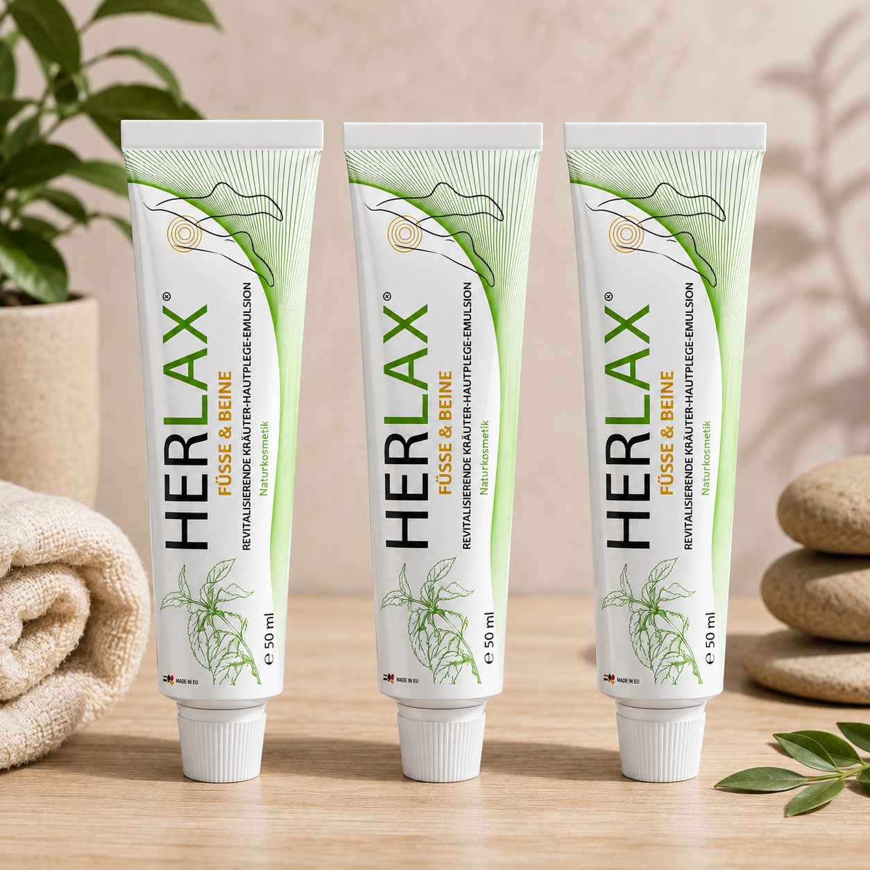 HERLAX – العناية اليومية والراحة المنعشة للقدمين والساقين
